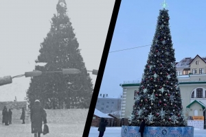 От 40-ых годов до современности: как выглядели главные городские елки Омска разных эпох